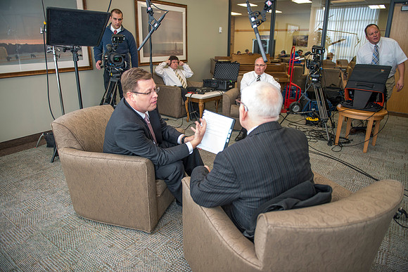 President Clark G. Gilbert interviews retired english instructor, Scott Samuelson, to learn more about the "Spirit of Rick's"