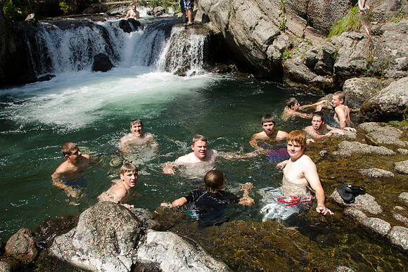 Union Falls Hike: A 17 mile hike round trip and you cross the river 4 times each way.  A very rewarding hike with a beautiful view of Union Falls. Then the real joy is to jump into Ouzel Pool which is