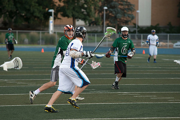 The Spartans best the Vikings in the Lacrosse Championship game.  One of the Competitive Sports Leagues which is part of the Student Activity Program at BYU-Idaho.