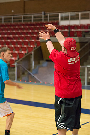 Bob Christensens Special Education class puts on a great show in the Hart Gym playing basketball.