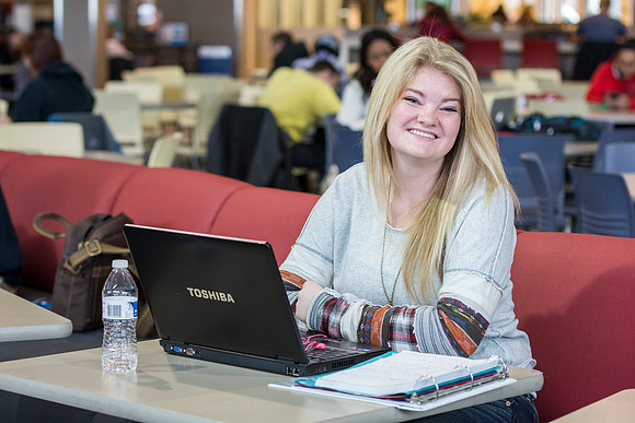 Students come back to school for the start of the winter semester.