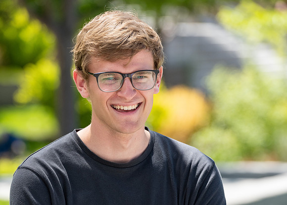 The video production team films and interviews AJ, a second semester student at BYU-Idaho.