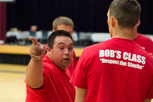 Bob Christensens Special Education class puts on a great show in the Hart Gym playing basketball.