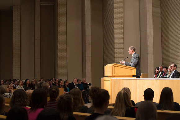 Elder Bednar speaks briefly about how Sister Bednar is the ultimate example of of righteousness among all nations.