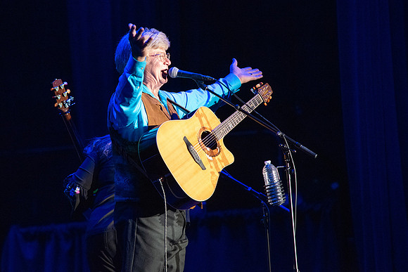 Jim Curry performs songs of John Denver at the Hart Auditorium.