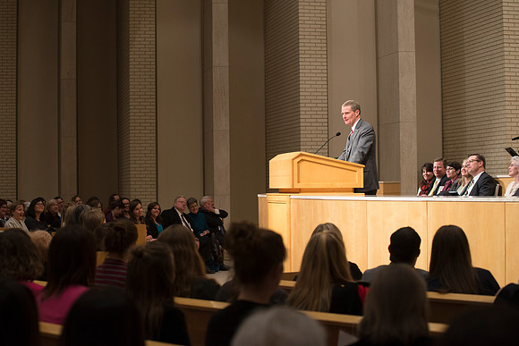 Elder Bednar speaks briefly about how Sister Bednar is the ultimate example of of righteousness among all nations.