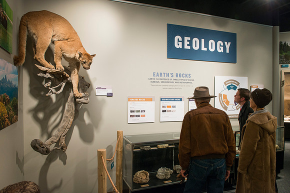 BYU-Idaho worked with the Teton Geotourism Center in Driggs, Idaho, creating a Wildlife and Geology exhibit of pieces from the Biology and Geology museums at BYU-Idaho. A ribbon cutting was held for a