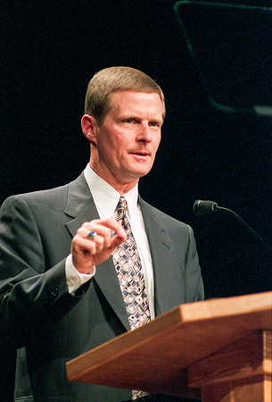 President David A. Bednar speaking at Devotional