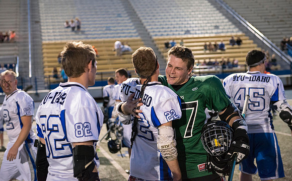 The Spartans best the Vikings in the Lacrosse Championship game.  One of the Competitive Sports Leagues which is part of the Student Activity Program at BYU-Idaho.