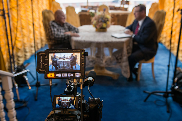 Video Production of President Gilbert interviews Dr Lowder.