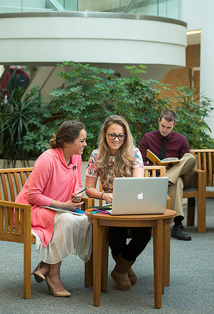 Bethany Pulido, Katelyn Crompton and Creighton Simpson pose for an Online promo poster.