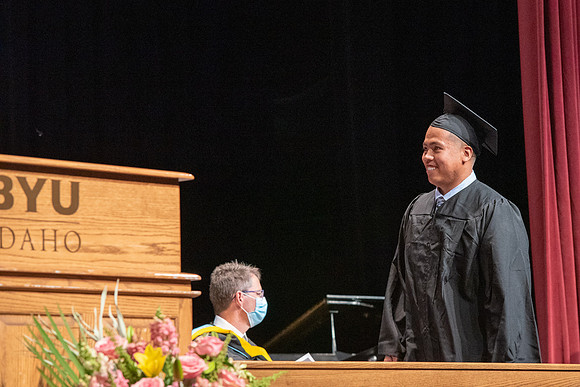 Graduates during convocation of the College of Physical Sciences and Engineering.