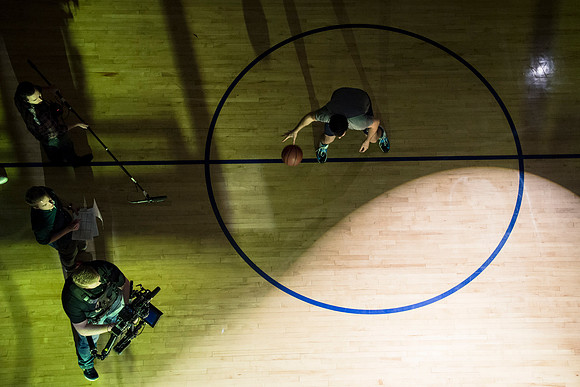 Tyler Clay directs the Slam Dunk Promo Video with Cameron Olsen, previous slam dunk winner.