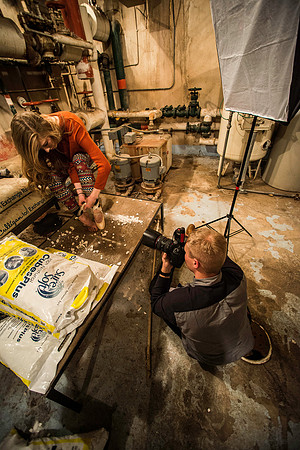 Photographer Tyler Rickenbach gets creative with dancer, Alexis John.