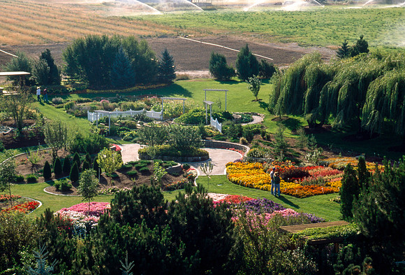 An aerial shot of the Gardens