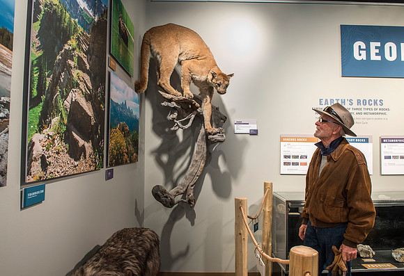 BYU-Idaho worked with the Teton Geotourism Center in Driggs, Idaho, creating a Wildlife and Geology exhibit of pieces from the Biology and Geology museums at BYU-Idaho. A ribbon cutting was held for a