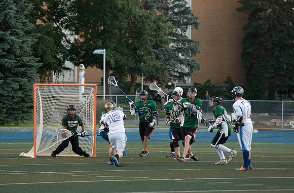 The Spartans best the Vikings in the Lacrosse Championship game.  One of the Competitive Sports Leagues which is part of the Student Activity Program at BYU-Idaho.