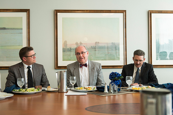 Merv Brown the Managing Director of University Relations treats the department to a luncheon in the Presidents Dining Room in the Manwaring Center.