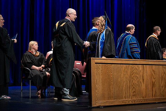 Graduates during convocation for the College of Performing and Visual Arts.