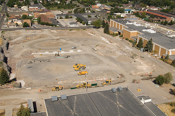 Construction on the Auditorium, later named the BYU-Idaho Center.