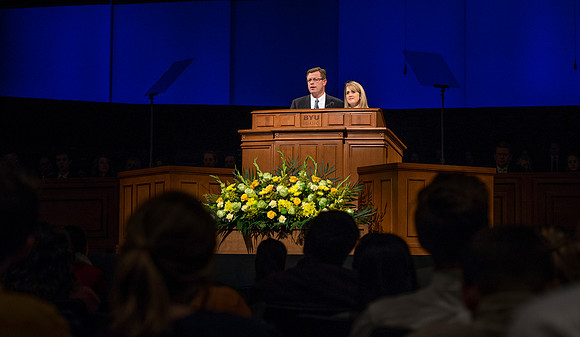 President Clark G. Gilbert and his wife Christine give a devotional on the importance of the family.