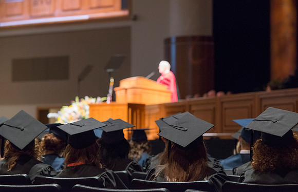 Commencement ceremony held in the BYU-Idaho Center. BYU-Idaho photos by Michael Lewis