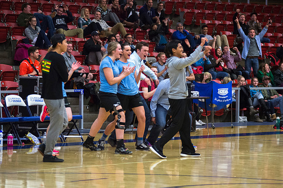 Women's competitive VolleyBall Championship game.