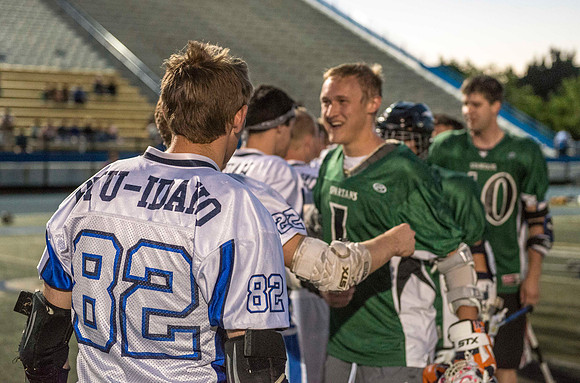 The Spartans best the Vikings in the Lacrosse Championship game.  One of the Competitive Sports Leagues which is part of the Student Activity Program at BYU-Idaho.