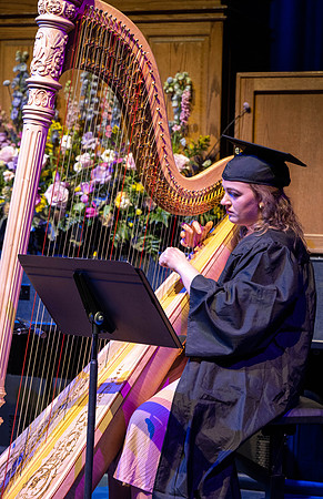 Convocation for the College Performing and Visual Arts in the Hart Gym.