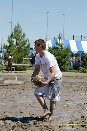 Students played against each other at the annual Mud Volleyball tournament hosted by Rec Sports.
