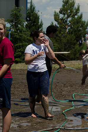 Students played against each other at the annual Mud Volleyball tournament hosted by Rec Sports.