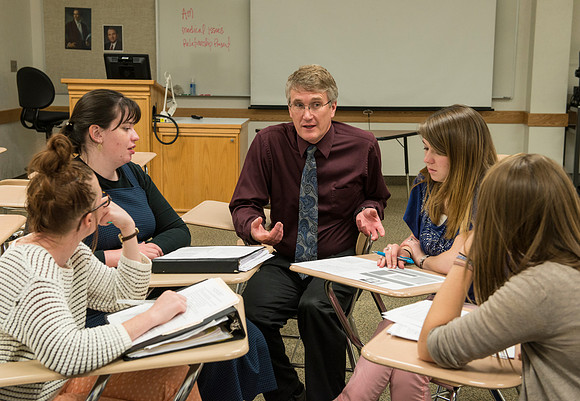 Student instructors coordinate lessons for Preschool classes.  Mike Godfrey oversees and instructs the students.