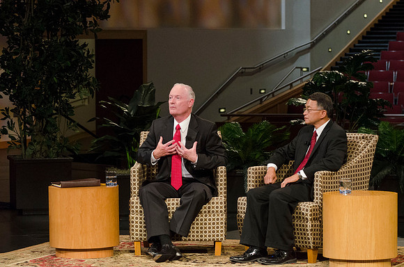 Pres. Clark shares information about new BYU-Idaho students and answers questions from a live audience as well as online participants