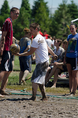 Students played against each other at the annual Mud Volleyball tournament hosted by Rec Sports.