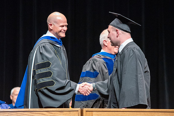 Graduates during convocation of the College of Physical Sciences and Engineering.
