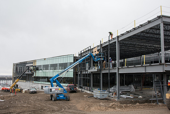 Progress is made on the new Science and Technology Building on BYU-Idaho campus.