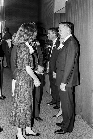 The Bennions talking with guests of the Banquet