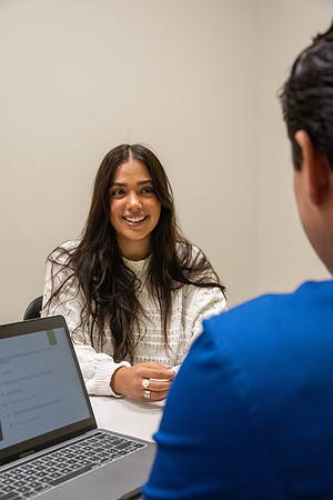 Students mentoring other students at the Mentor Hub at the Manwaring Center.