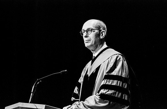 Henry B. Eyring speaking at Pres David A Bednar's Inauguration.