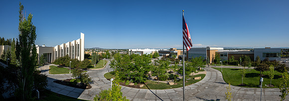 View of Taylor Quad from Kimball Building balcony.