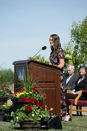 Teton River Temple Groundbreaking ceremony on a beautiful clear morning in North Rexburg, Idaho.