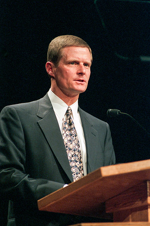 President David A. Bednar speaking at Devotional