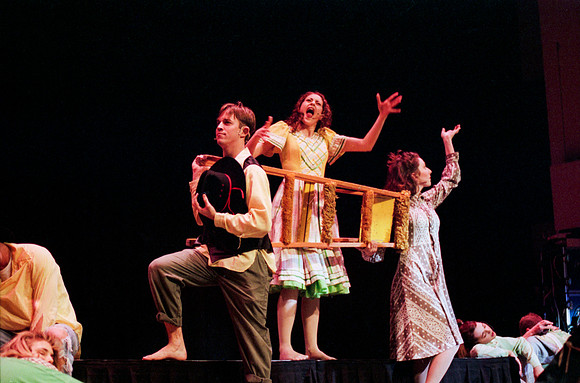 Members of the drama program put on a musical number during the Inauguration