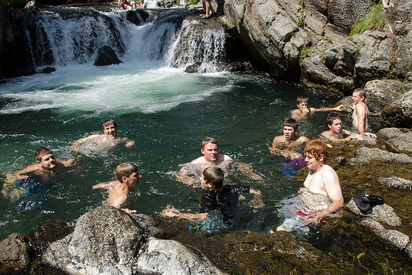 Union Falls Hike: A 17 mile hike round trip and you cross the river 4 times each way.  A very rewarding hike with a beautiful view of Union Falls. Then the real joy is to jump into Ouzel Pool which is