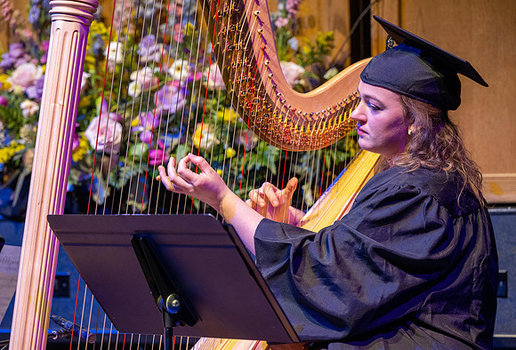 Convocation for the College Performing and Visual Arts in the Hart Gym.