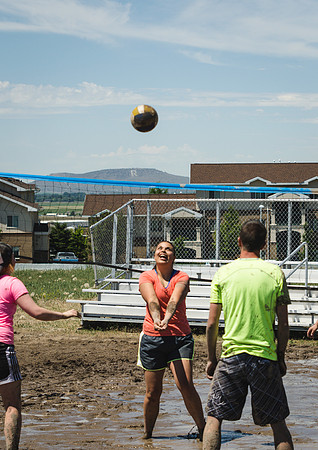 Students played against each other at the annual Mud Volleyball tournament hosted by Rec Sports.