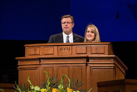 President Clark G. Gilbert and his wife Christine give a devotional on the importance of the family.
