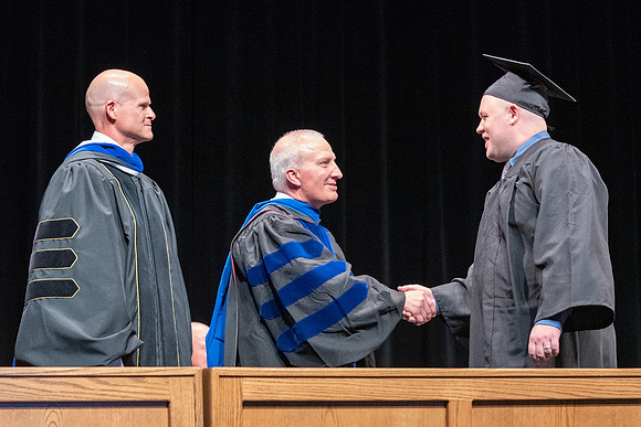 Graduates during convocation of the College of Physical Sciences and Engineering.