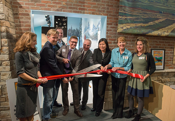 BYU-Idaho worked with the Teton Geotourism Center in Driggs, Idaho, creating a Wildlife and Geology exhibit of pieces from the Biology and Geology museums at BYU-Idaho. A ribbon cutting was held for a