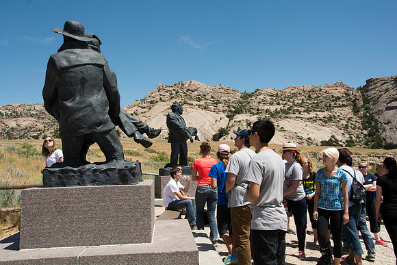 Martin's Cove, a place of refuge for handcart pioneers who were caught in an early winter storm en-route to Salt Lake City, UT.